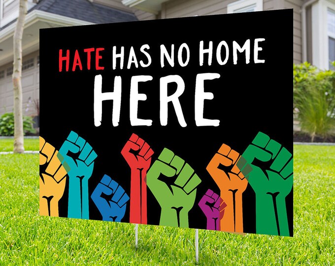 Black lives matter yard sign design, Digital file only, No Hate sign, Black rights, human rights, Love thy neighbor, Black lives matter, BLM