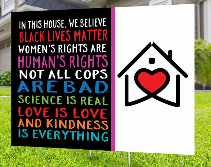 Black lives matter yard sign design, Digital file only, No Hate sign, Black rights, human rights, Love thy neighbor, Black lives matter,LGBT