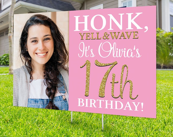 Happy birthday Yard Sign design, Digital file only, Honk outdoor sign, Quarantine Birthday , Birthday Yard Sign, Happy Birthday Sign,