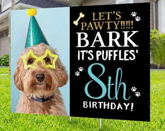 Happy birthday Yard Sign design, Honk outdoor sign, Pet Birthday, Dog Birthday Yard Sign, Happy Birthday Sign, Dog party, Digital file only