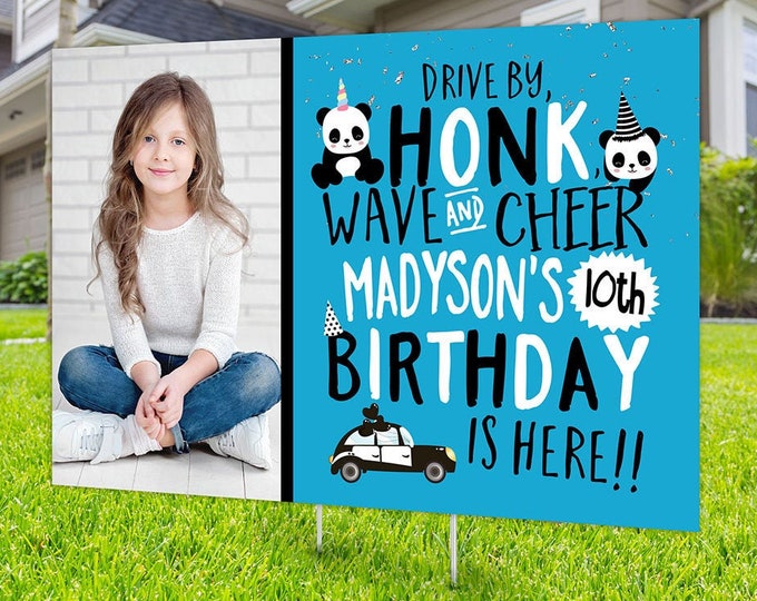 Drive by birthday parade, Digital file only, yard sign, social distancing drive-by birthday party, car birthday parade quarantine party