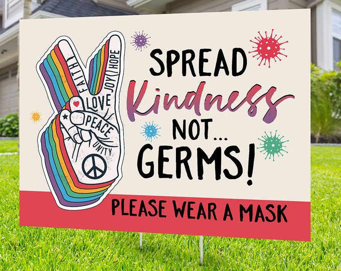 Wear a mask yard sign design, Digital file only, Kindness is everything, political sign, Choose kindness, Be kind, LGBTQ, Be kind sign, BLM
