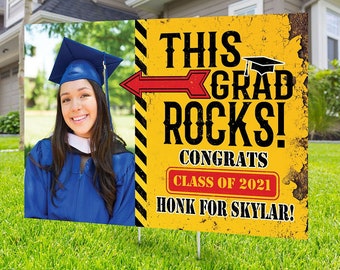 Class of 2022 Graduation, Digital file only, Photo Yard Sign design,High School Senior, Welcome Sign Congrats, Graduation lawn sign