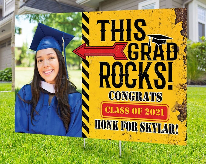 Class of 2022 Graduation, Digital file only, Photo Yard Sign design,High School Senior, Welcome Sign Congrats, Graduation lawn sign