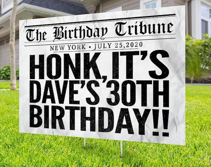 Happy birthday Yard Sign, Digital file only, Honk outdoor sign, Quarantine Birthday , , Birthday Yard Sign, Happy Birthday Sign, Yard sign