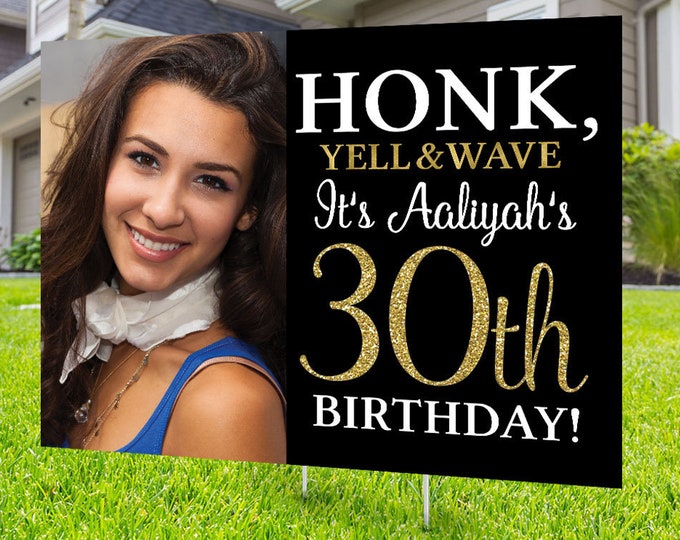 Happy birthday Yard Sign design, Digital file only, Honk outdoor sign, Quarantine Birthday , Birthday Yard Sign, Happy Birthday Sign,