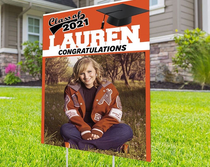 Class of 2022 Graduation, Digital file only, Photo Yard Sign design,High School Senior, Welcome Sign Congrats, Graduation lawn sign