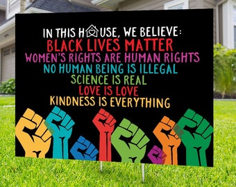 Black lives matter yard sign design, Digital file only, No Hate sign, Black rights, human rights, Love thy neighbor, Kindness is everything