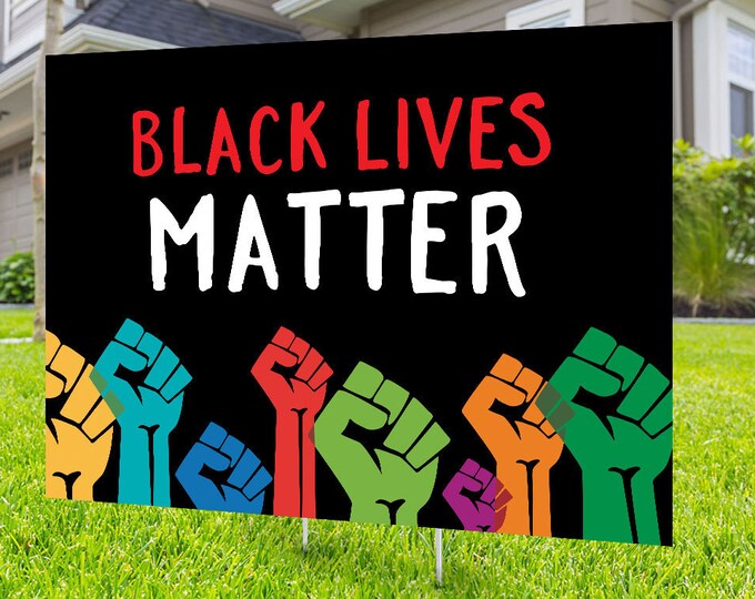 Black lives matter yard sign design, Digital file only, No Hate sign, Black rights, human rights, Kindness sign, Black lives matter, Poster