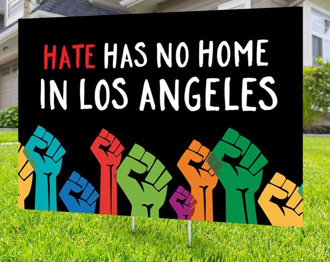 Black lives matter yard sign design, Digital file only, No Hate sign, Black rights, human rights, Love thy neighbor, Black lives matter,