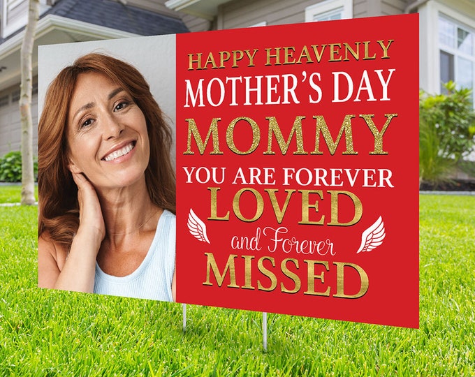 Yard sign, Funeral sign design, Digital file only, Father's Day, Mother's Day, in memory of sign, Memorial birthday sign