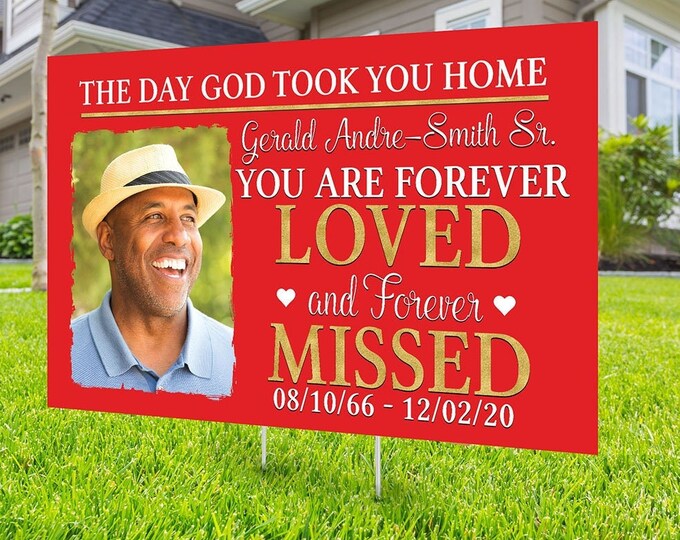 Yard sign, Funeral sign design, Digital file only, memorial sign, happy heavenly birthday, in memory of sign, Memorial birthday sign,