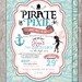 Pirates and Pixie Party Invitations Pirate Princess Pixie | Etsy