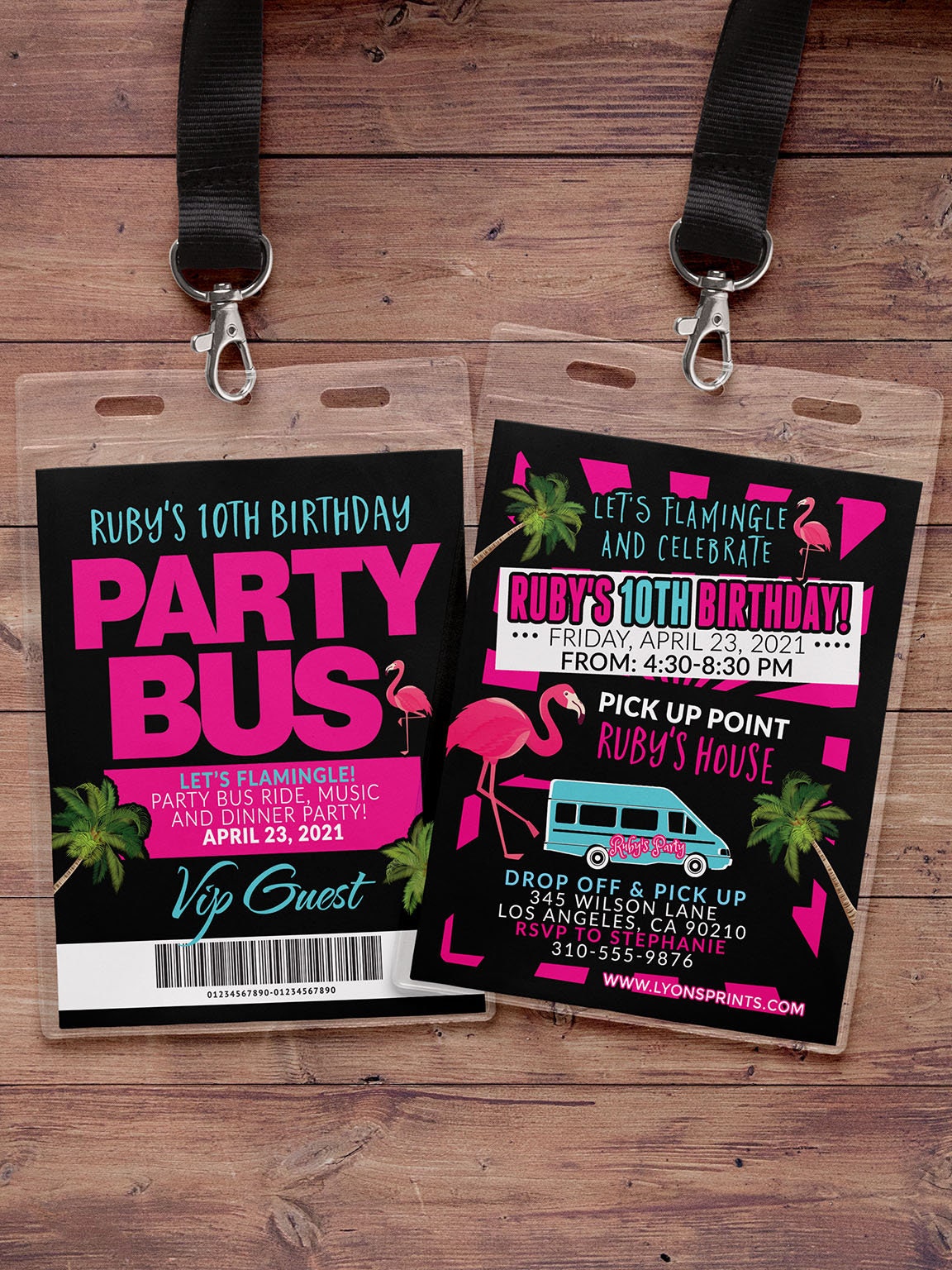 VIP PASS Limo Pass Birthday Party Flamingle Backstage - Etsy