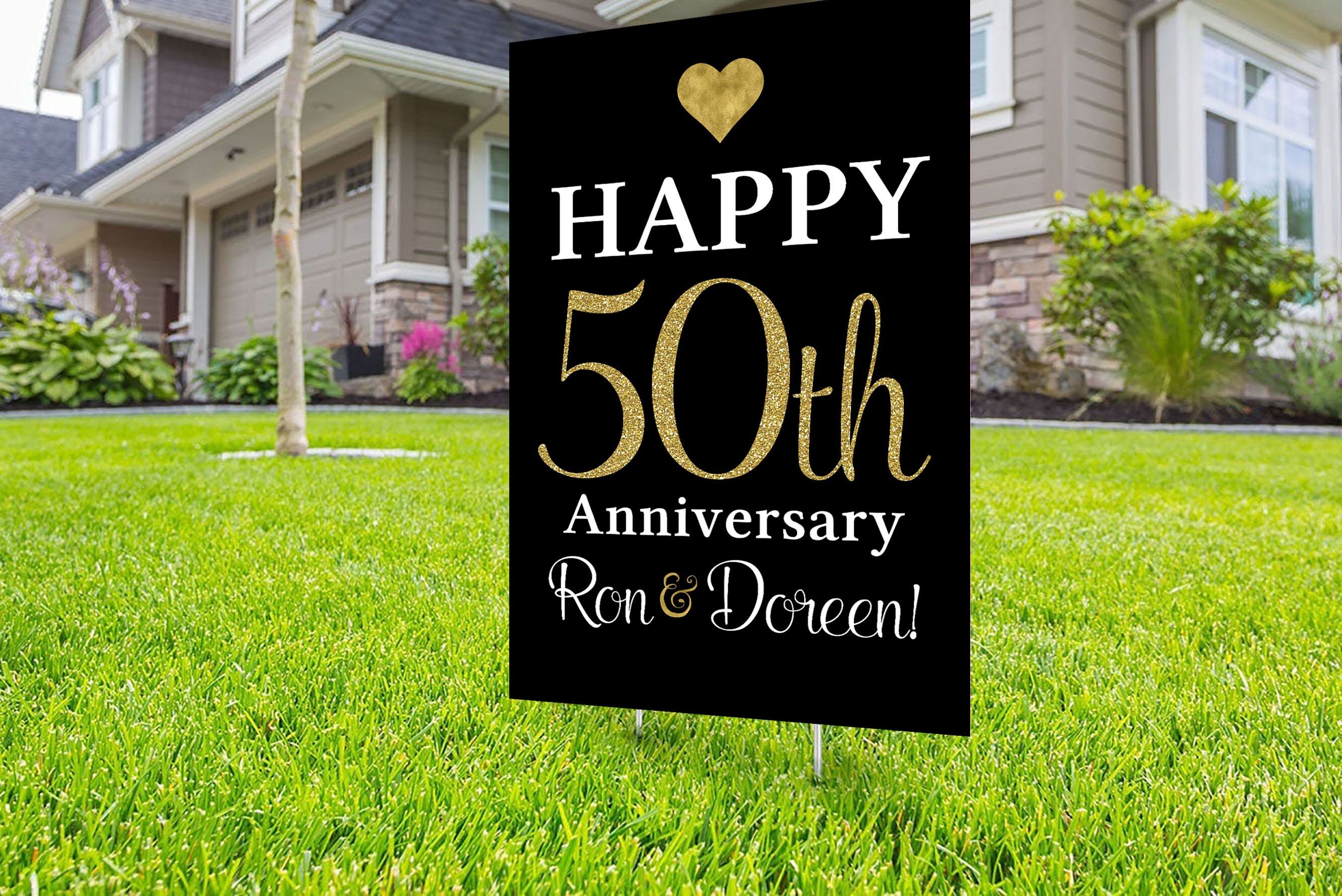 Anniversary Yard Sign, Digital file only, Honk outdoor sign, Quarantine