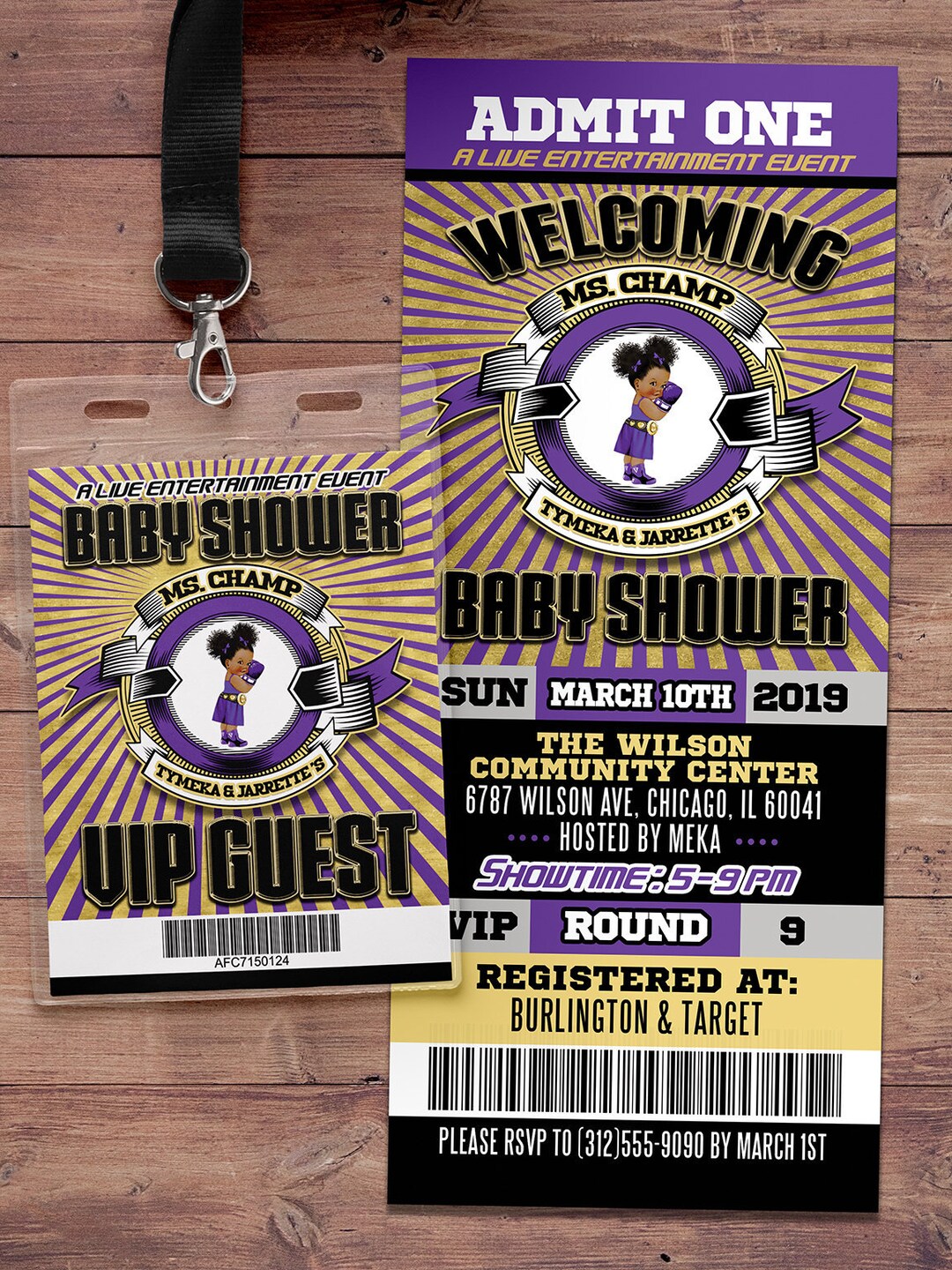 Gender Reveal Party Invitation, Boxing Gender Reveal, Boy or Girl