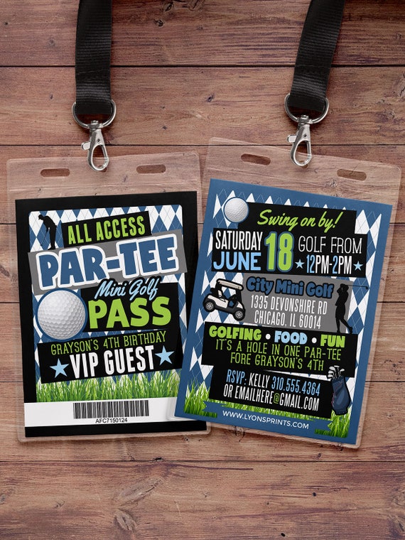 Miniature Golf Invitation , Golf Party Invite, Golf Birthday Invitation, hole in one invitation, boy birthday, girl birthday Il_570xn