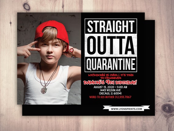 Quarantine, Hip Hop Birthday invitation, Old School 90's Hip Hop Invitations, Rap Hip Hop Theme. Graffiti Hiphop Birthday Party Invitations Il_570xn