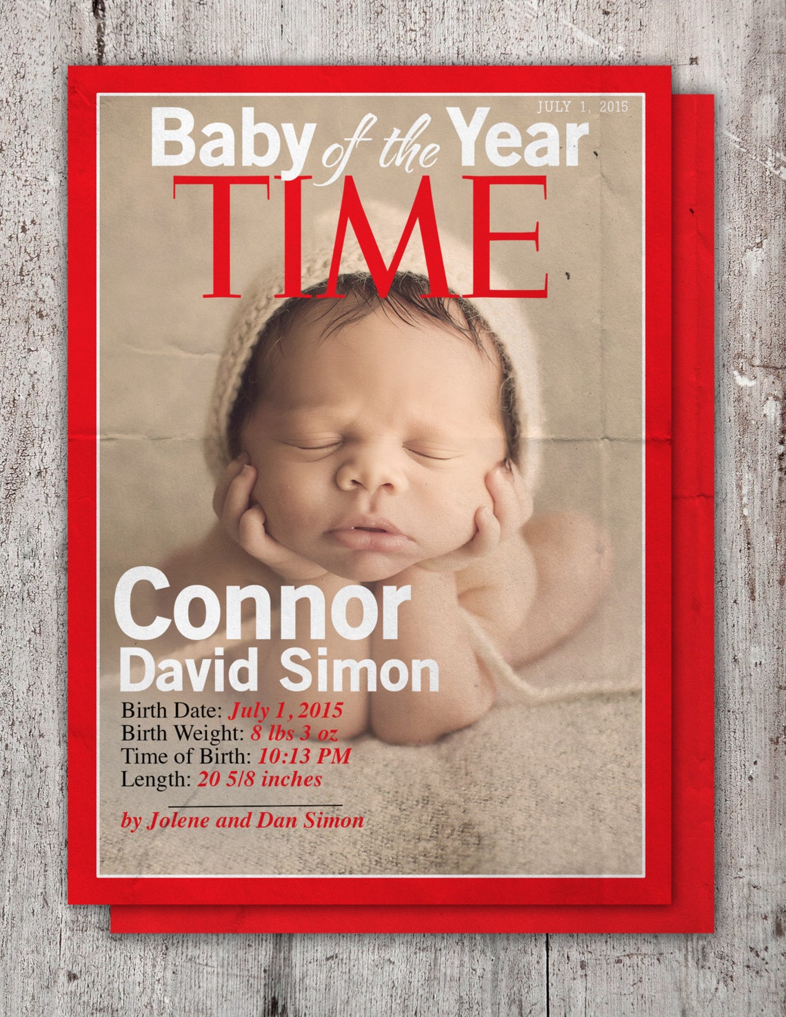 MAGAZINE annonce de naissance de couverture annonce de bébé Etsy