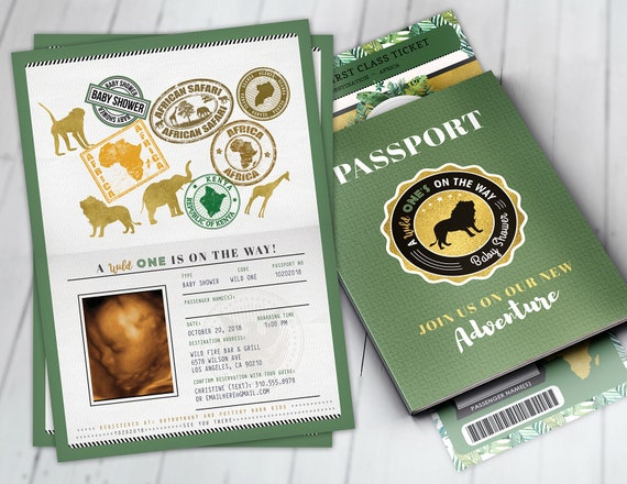 Jungle Birthday Safari Birthday Safari Party Passport Invitation Animal Party Safari Baby Shower Safari Animals Safari Bridal Shower