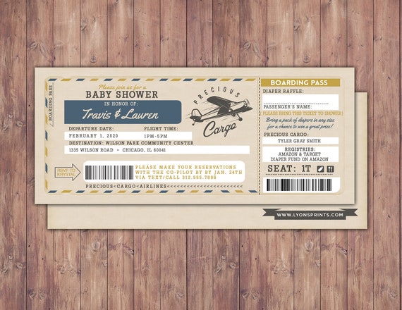 passport baby shower invitations
