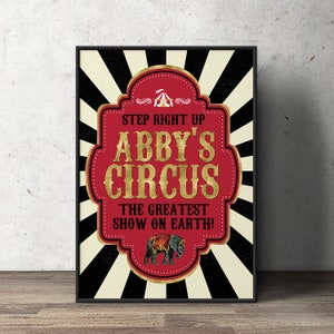 Circus welcome sign, Carousel birthday sign, Carnival party, welcome sign, freak show, Come one Come all show, Digital file only,
