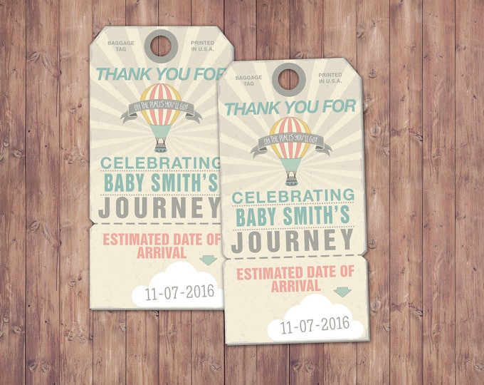Luggage tag, favor tag ,birthday, travel, party favor, travel shower, vintage, baby shower, printable file, party favor, travel party