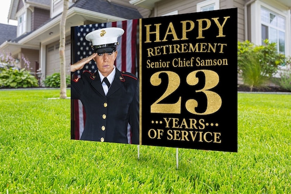 Air Force, Navy, Army, Marine, Digital file only, Retirement yard sign design, yard sign, retirement party gift, retirement party, Il_570xn