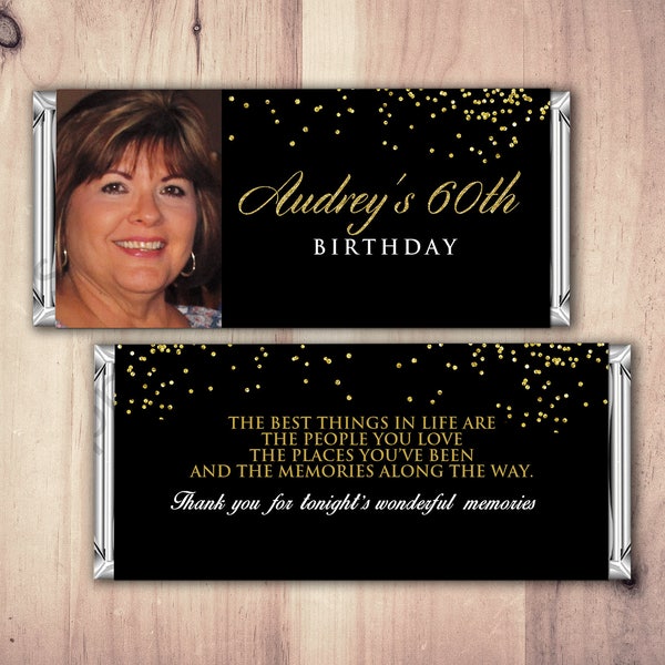 50th Birthday Candy Bar Wrapper Printable Download - Etsy