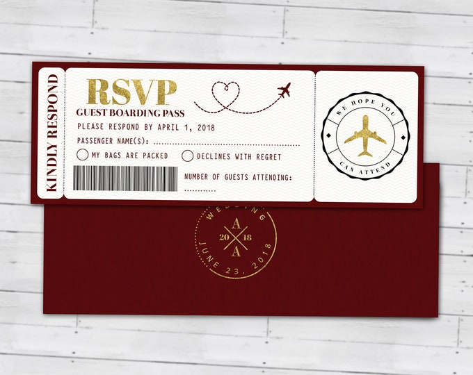 Wedding passport invitation, couples shower, wedding shower, travel, travel party, wedding invitation, save the date, Digital files only