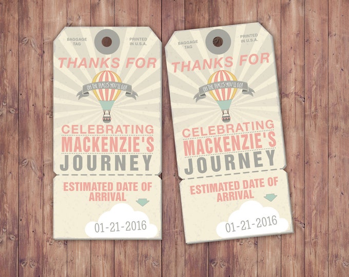 Luggage tag, Precious Cargo, favor tag, Baby Shower favor tag, vintage airplane tag, favor tag printable, time flies tag, airplane party