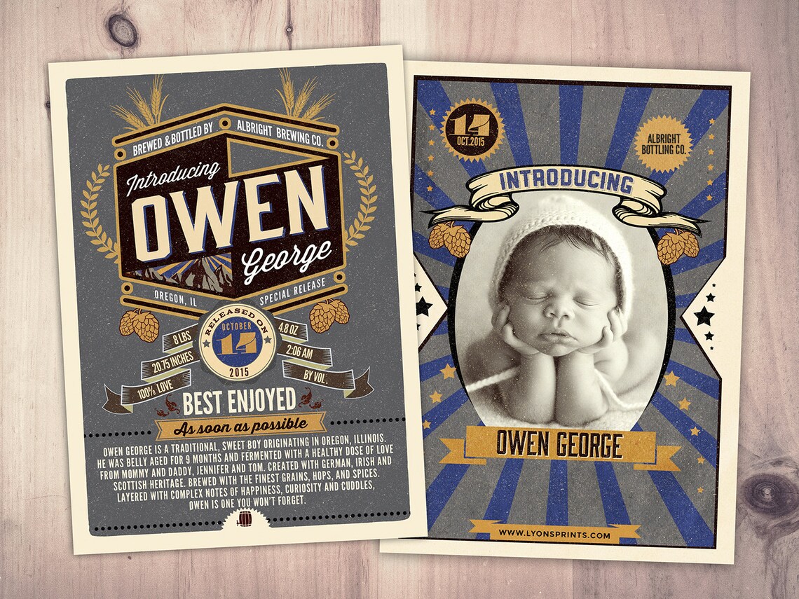 Craft Beer Baby Announcement Baby is Brewing Baby Shower Etsy