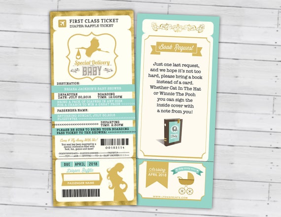 Printable Baby Shower Passport 5x7 Instant Download Stork