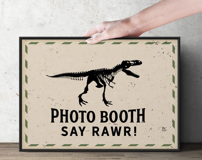 Dinosaur Dig Party signs, Dinosaur Birthday table  sign, Dino sign, Dino Skeleton and Bones - Archaeologist, Fossil, paleontologist, dino