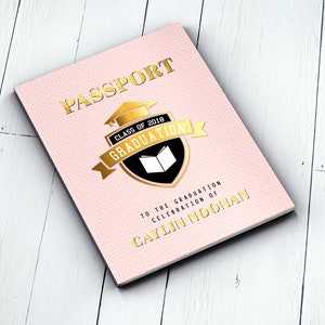 Graduation Party Invitation, Bon Voyage, travel, passport, destination, invite, party, oh the places you will go, prom, Digital files only image 10