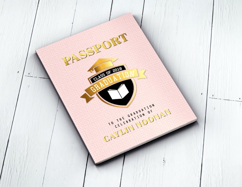 Graduation Party Invitation, Bon Voyage, travel, passport, destination, invite, party, oh the places you will go, prom, Digital files only image 10