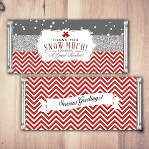 Christmas Candy Bar Wrapper, Christmas Wrapper, Christmas Printable, Christmas Teacher Gift, Christmas Favor, Christmas Party, Thank you