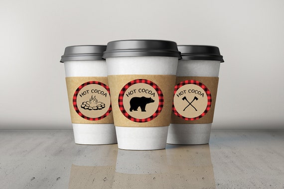 Hot chocolate bar, Lumberjack party, Woodland baby shower, Kraft, couple baby shower, hot cocoa, flannel, woodland decor, lumberjack party Il_570xn