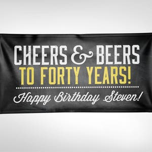 Banner, Any age, Cheers and Beers banner, beer, 21st, 30th, 40th, 50th, 60th, 70th, Surprise Birthday, cheers, Digital file only