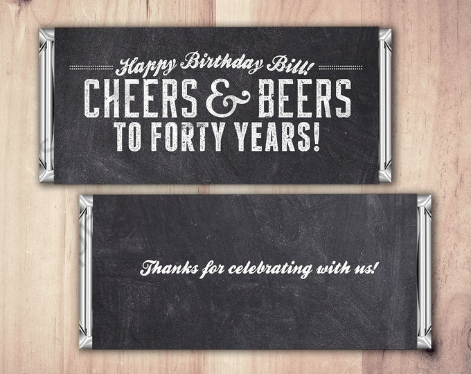 ANY AGE, Cheers and Beers favor, beer, 21st, 30th, 40th, 50th, 60th, 70th, Surprise Birthday Party Invitation, adult birthday, cheers,