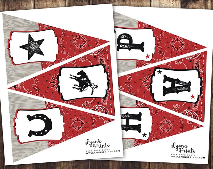 Western party sign, banner, cowboy, birthday decor, Vintage Cowgirl, boy birthday, cowgirl, rodeo, western, rodeo, bunting,