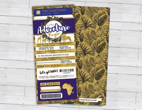 Passport invitation, Jungle Invitation, Jungle invite, Safari invitation, Safari Invite, Baby shower, Wild One, Elephant, Lion, Il_570xn