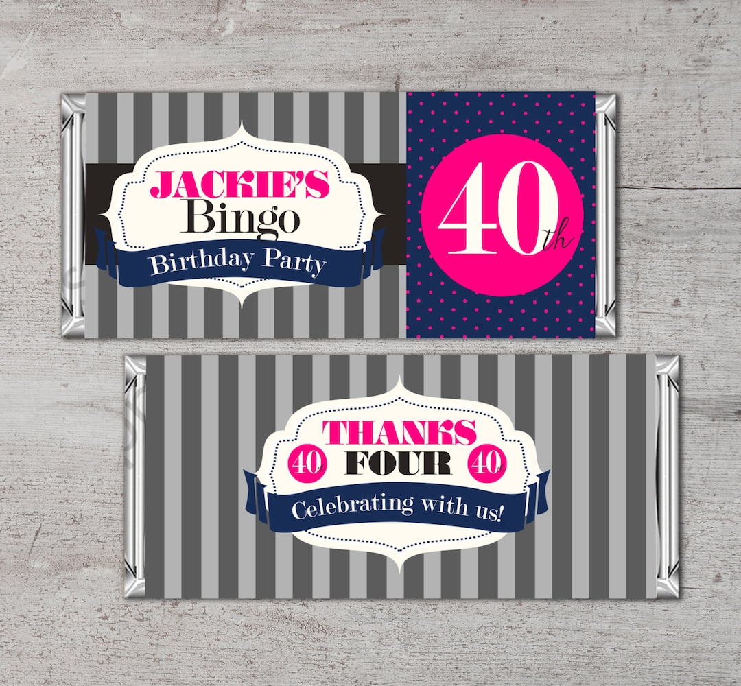 Birthday Candy Bar Wrapper, Printable Digital File, Fits 1.75 Oz. Candy ...