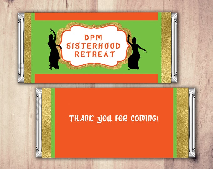 Bollywood. Moroccan  wrapper, Printable Hershey's Bar Wrapper  – Birthday party favor- Party Favors- travel, Indian birthday-ethnic