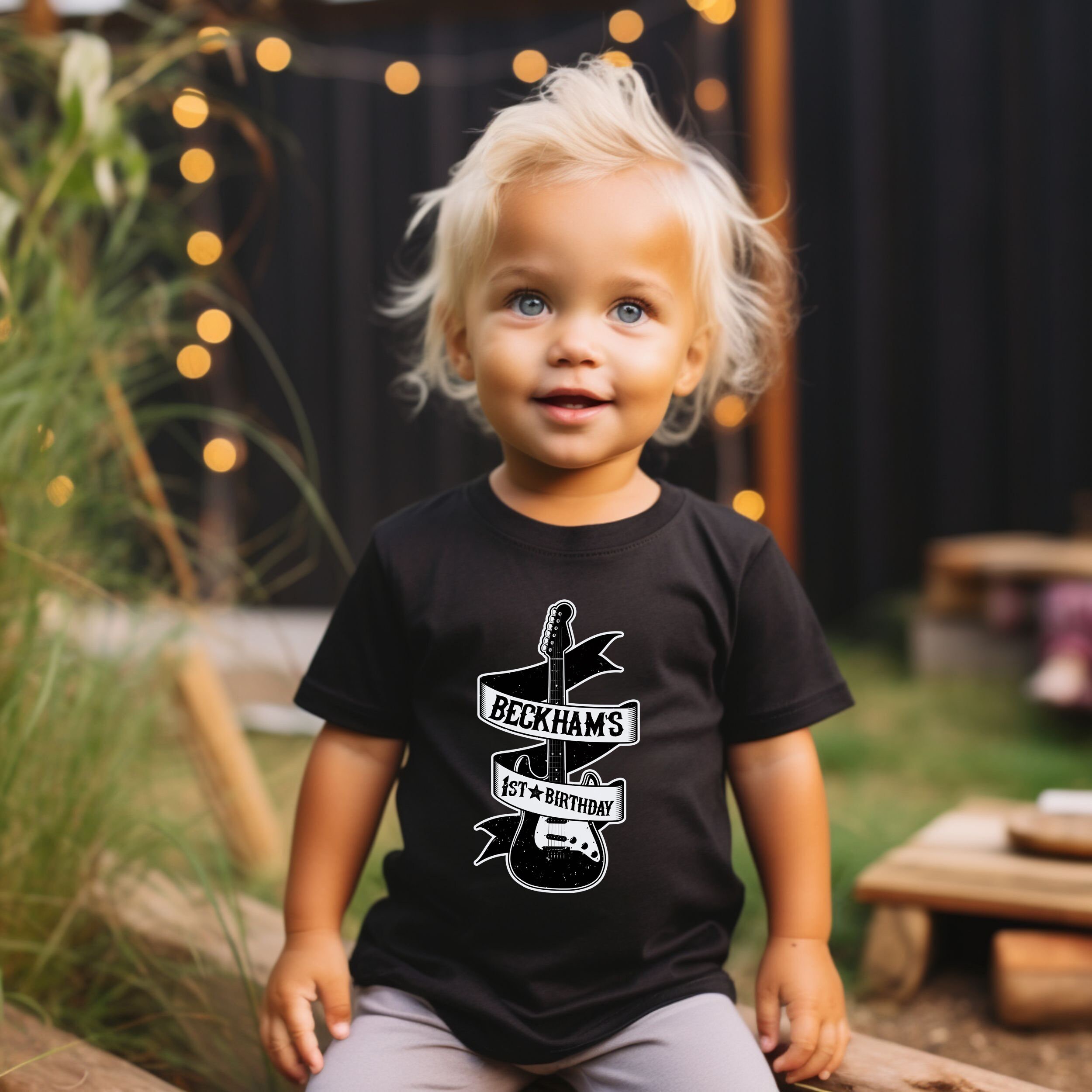 Rockin One First Birthday Personalized 1st Birthday Outfit Boy Guitar  Birthday Rock N Roll Birthday Raglan Shirt Rockstar First Birthday 