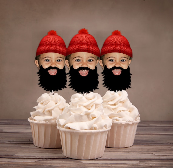 Photo Cupcake Toppers, Lumberjack birthday, Buffalo Plaid, Woodland theme, Lumberjack, Rustic, camping, lumberjack bash Il_570xn
