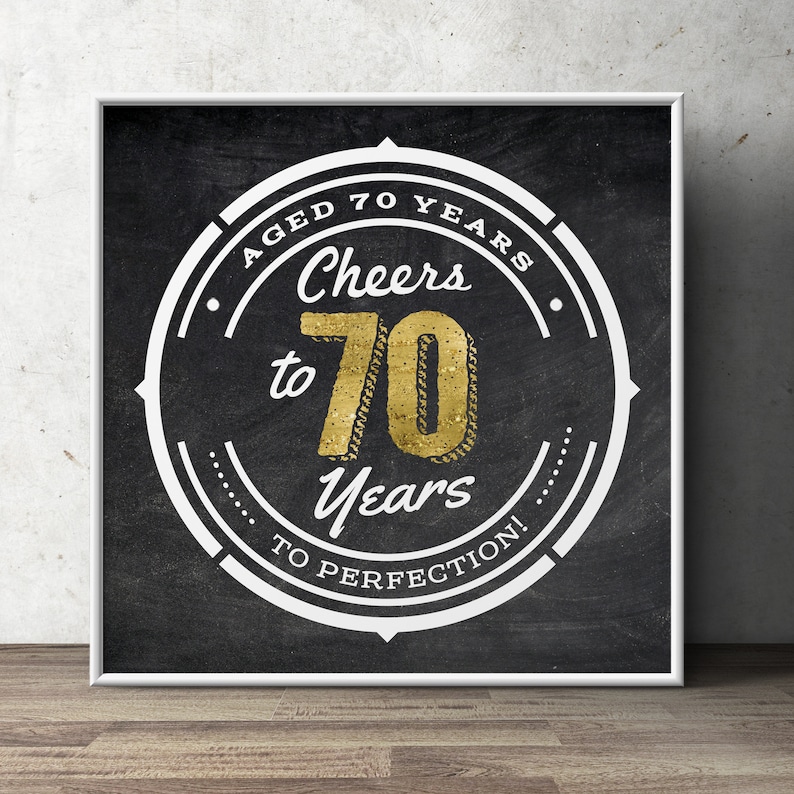 70th Birthday Party Decoration Digital File Only Birthday Etsy