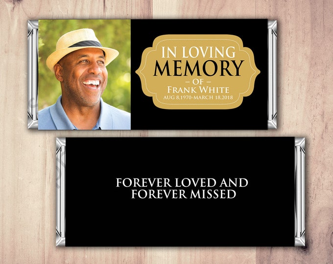 Funeral favor, Digital file only, memorial, happy heavenly birthday, in memory of, Memorial birthday, candy wrapper