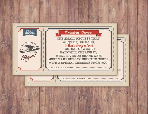 Precious Cargo book request, Baby Shower , Baby Shower, vintage airplane, baby shower game, shower game printable Il_570xn