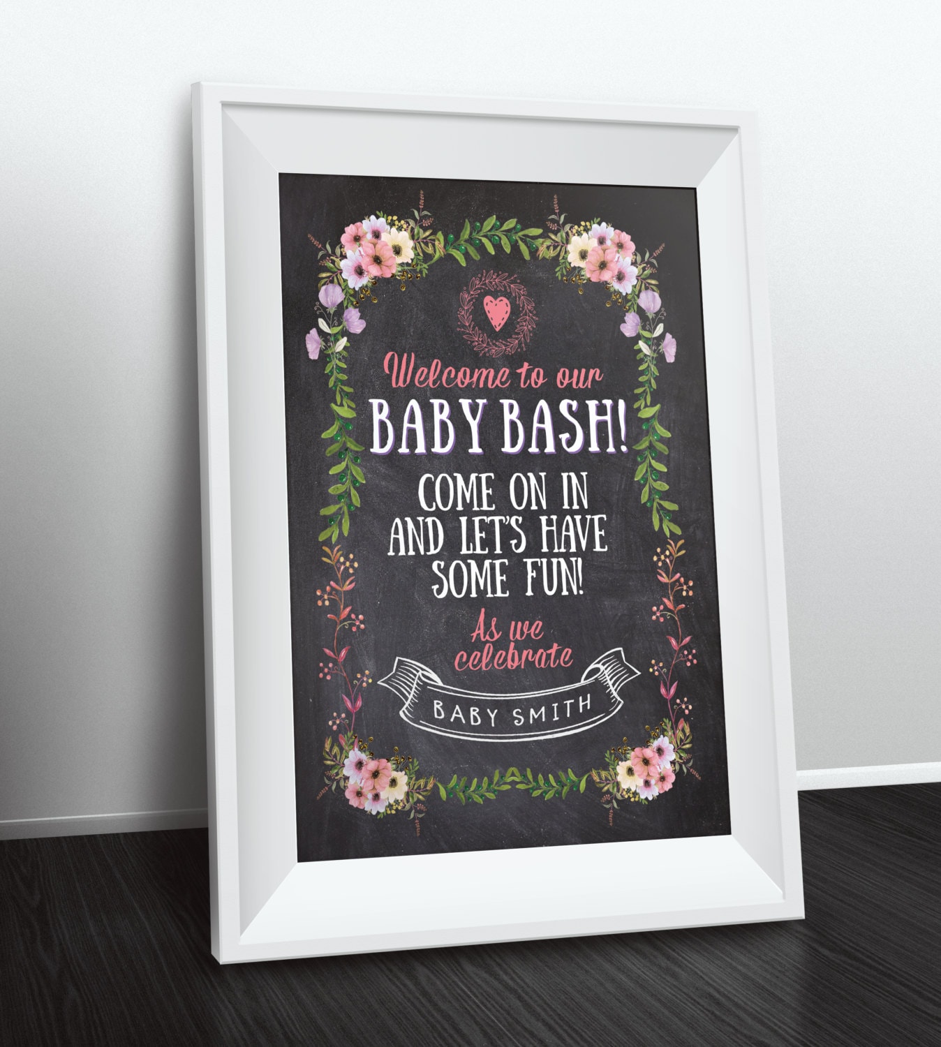 Baby is Brewing BBQ Baby-Q Co-Ed Chalkboard Baby Shower